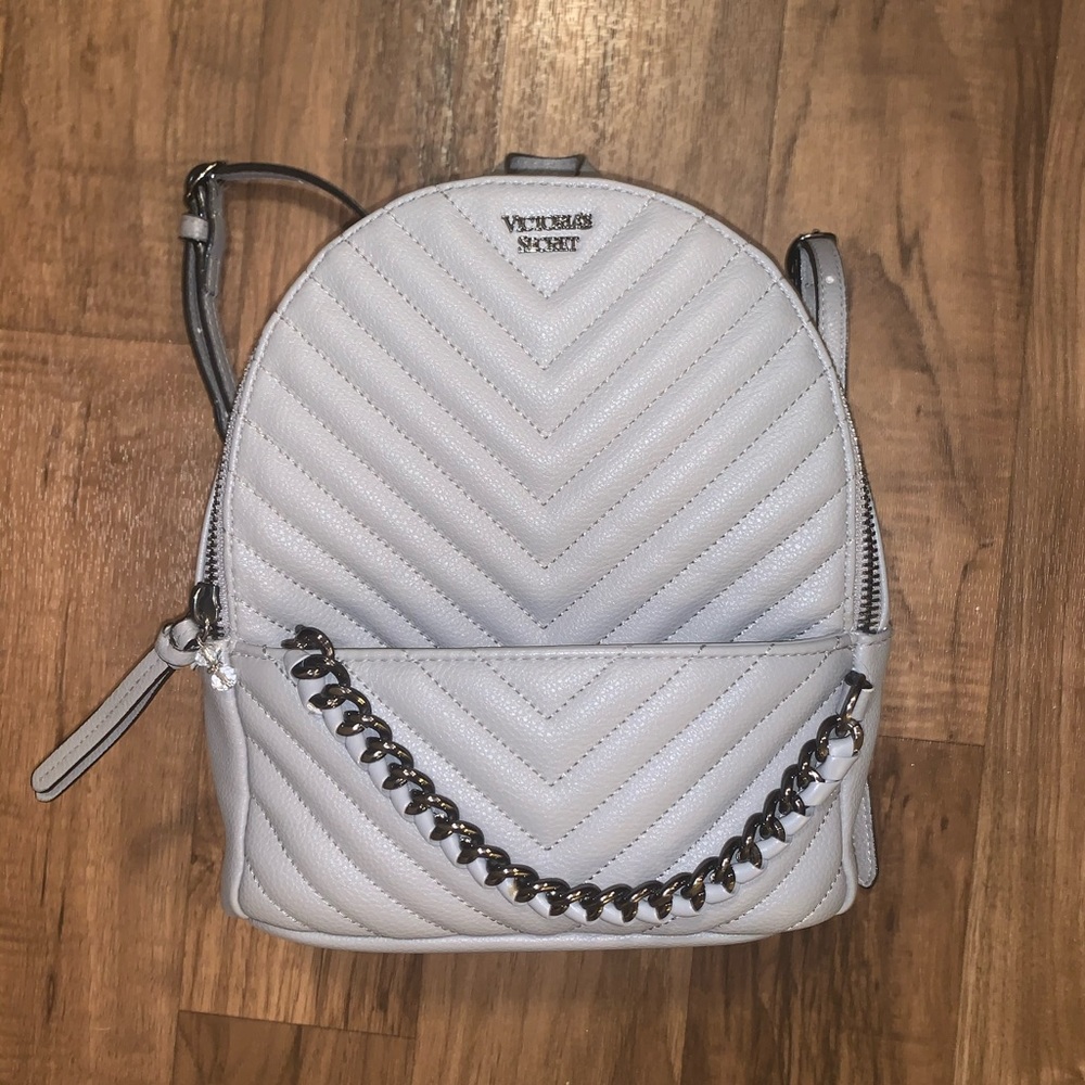 Victoria’s Secret Gray Chain Mini Backpack/Purse.